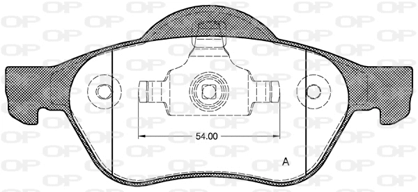 Kit de plaquettes de frein, frein à disque OPEN PARTS BPA0962.00