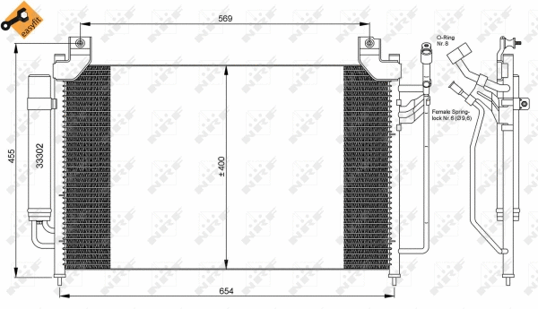 Condenseur, climatisation NRF 35881