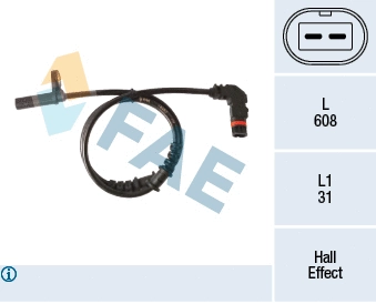 Capteur, vitesse de roue FAE 78283