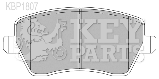 Kit de plaquettes de frein, frein à disque KEY PARTS KBP1807