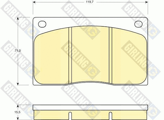 Kit de plaquettes de frein, frein à disque GIRLING 6105851