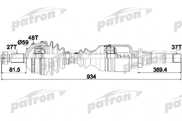 Arbre de transmission PATRON PDS0145