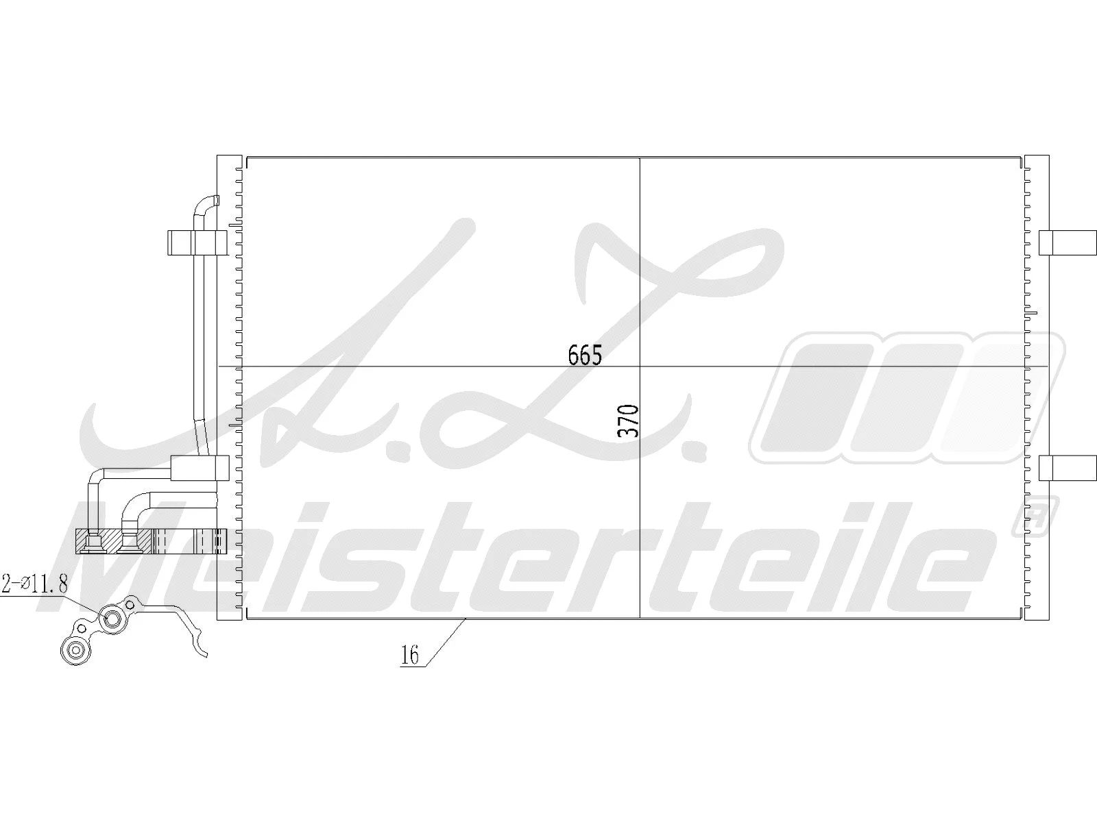 Condenseur, climatisation A.Z. Meisterteile AZMT-45-030-1117