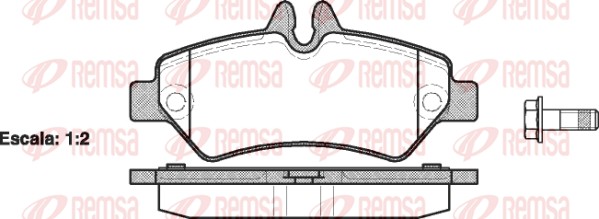 Kit de plaquettes de frein, frein à disque REMSA 1246.00