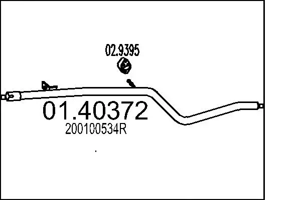 Tuyau d'échappement MTS 01.40372