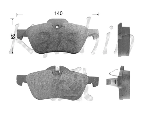 Kit de plaquettes de frein, frein à disque KAISHIN FK10149
