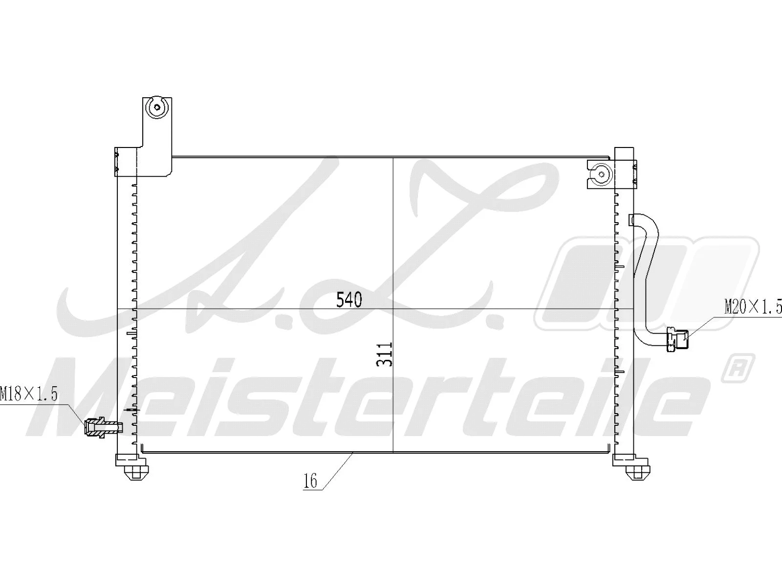 Condenseur, climatisation A.Z. Meisterteile AZMT-45-030-1195