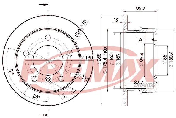 Disque de frein FREMAX BD-0184