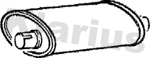 Silencieux central KLARIUS 210264