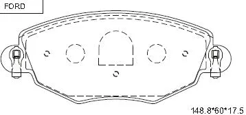 Kit de plaquettes de frein, frein à disque ASIMCO KD6731