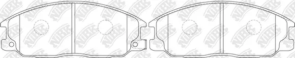 Kit de plaquettes de frein, frein à disque NiBK PN0115