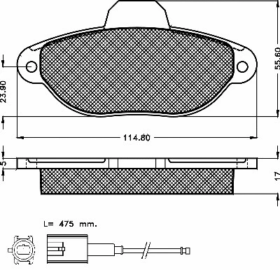 Kit de plaquettes de frein, frein à disque BSF 10358