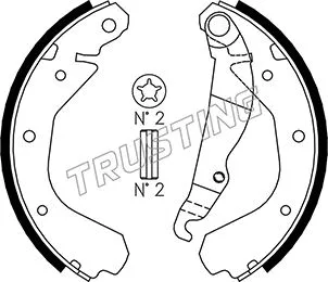 Jeu de mâchoires de frein TRUSTING 073.164