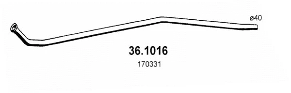 Tuyau d'échappement ASSO 36.1016