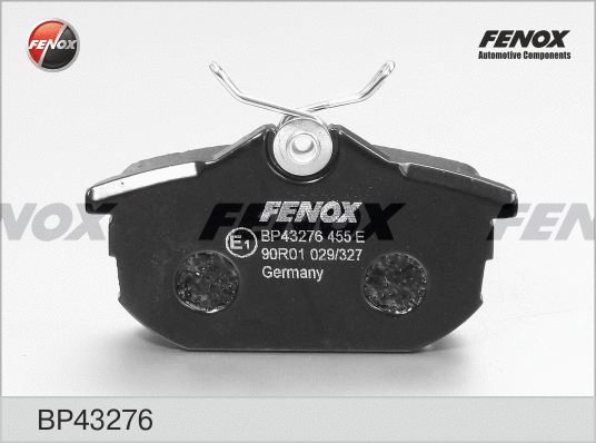 Kit de plaquettes de frein, frein à disque FENOX BP43276