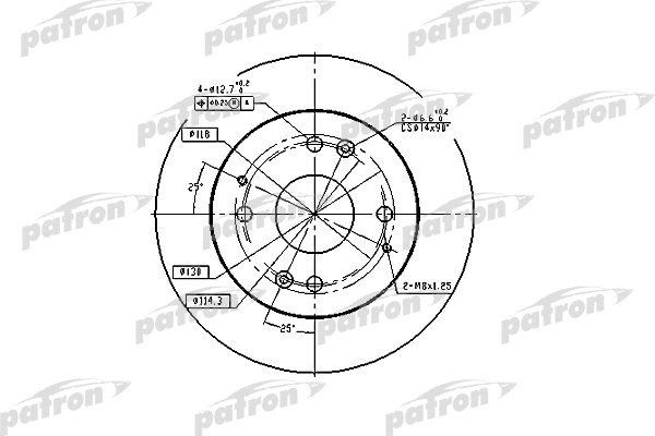 Disque de frein PATRON PBD2669