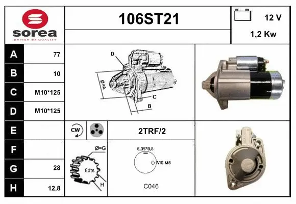 Démarreur STARTCAR 106ST21