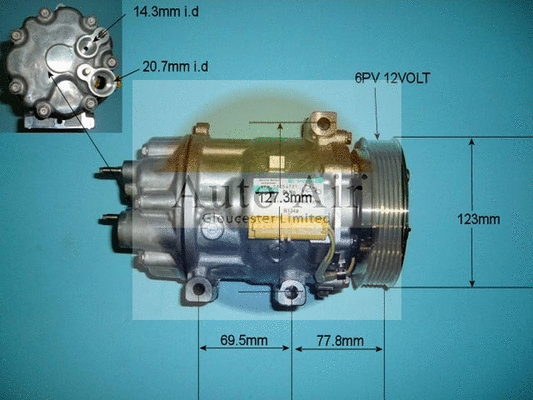 Compresseur, climatisation AUTO AIR GLOUCESTER 14-1270