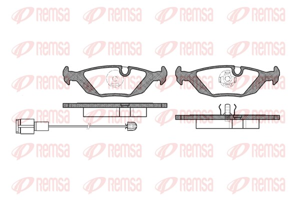 Kit de plaquettes de frein, frein à disque REMSA 0155.02