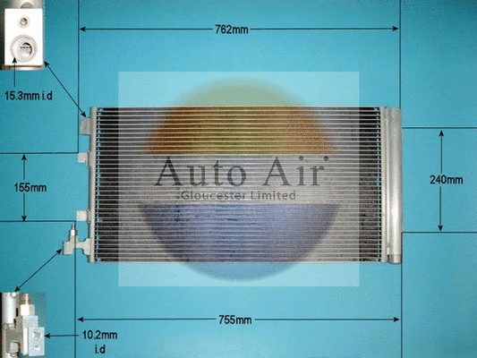 Condenseur, climatisation AUTO AIR GLOUCESTER 16-1101