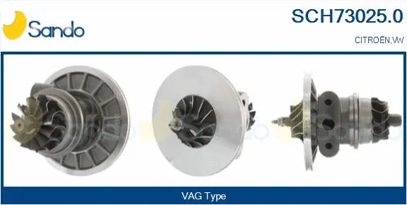 Groupe carter, turbocompresseur SANDO SCH73025.0