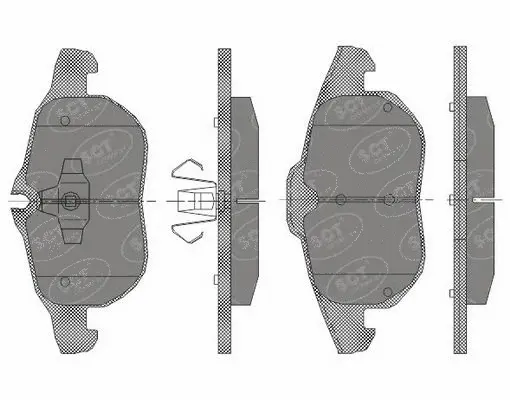 Kit de plaquettes de frein, frein à disque SCT - MANNOL SP 431 PR