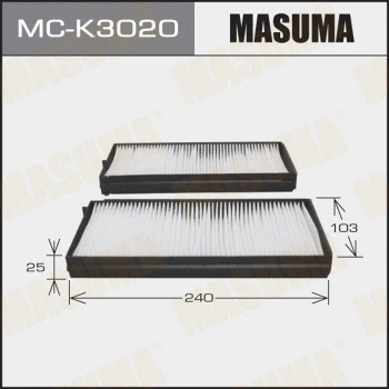 Filtre, air de l'habitacle MASUMA MC-K3020
