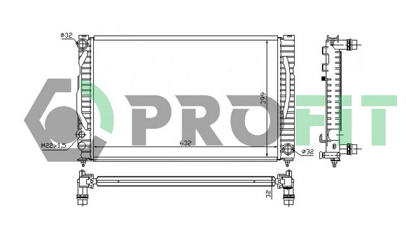 Radiateur, refroidissement du moteur PROFIT PR 0014A1