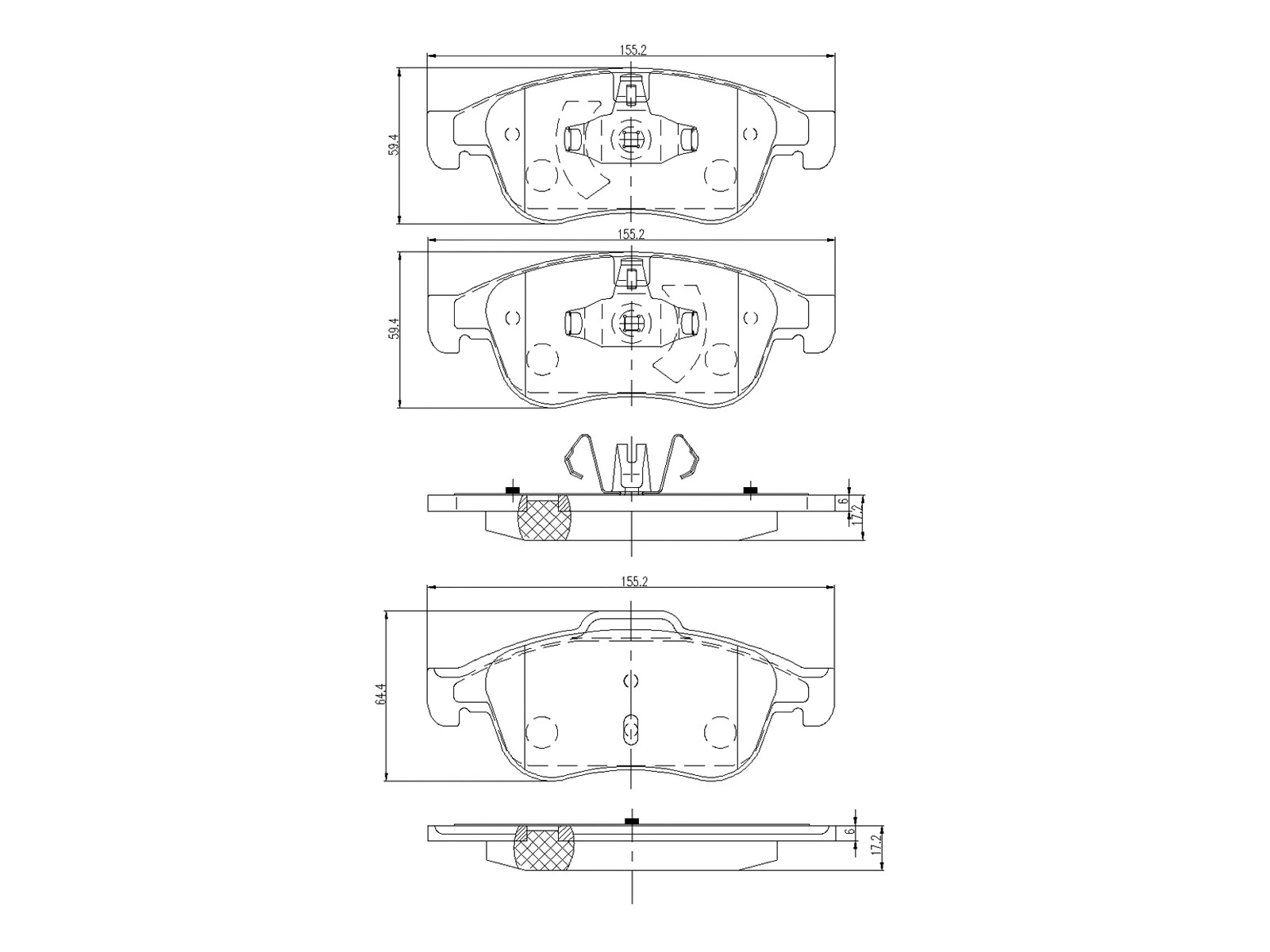 Kit de plaquettes de frein, frein à disque A.Z. Meisterteile AZMT-44-022-1321