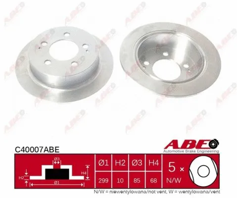 Disque de frein ABE C40007ABE