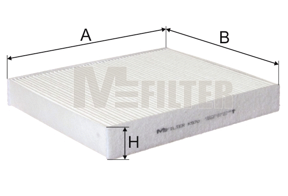 Filtre, air de l'habitacle MFILTER K 970