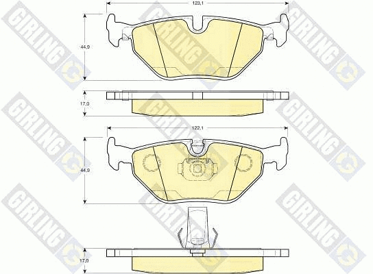 Kit de plaquettes de frein, frein à disque GIRLING 6112652