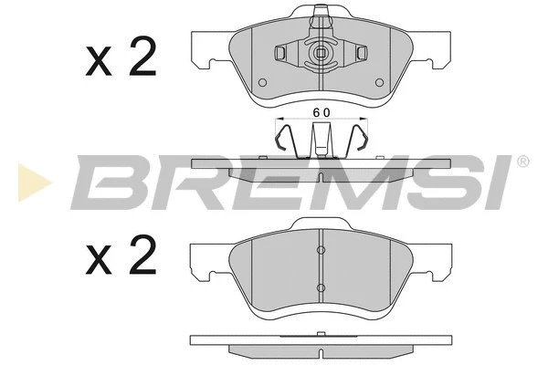 Kit de plaquettes de frein, frein à disque BREMSI BP3567