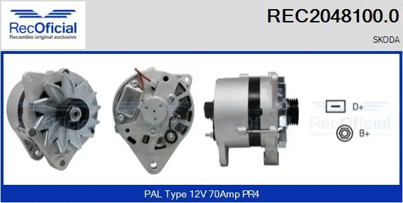 Alternateur RECOFICIAL REC2048100.0
