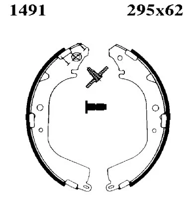 Jeu de mâchoires de frein BSF 01491