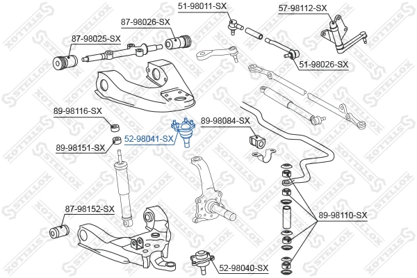 Rotule de suspension STELLOX 52-98041-SX