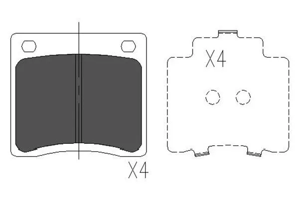 Kit de plaquettes de frein, frein à disque KAVO PARTS KBP-6568