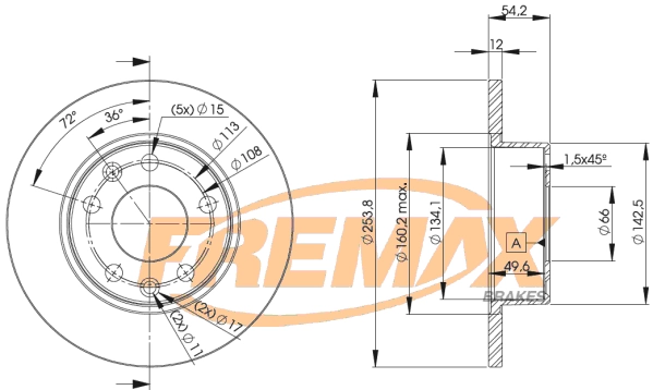 Disque de frein FREMAX BD-5165