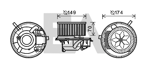 Moteur électrique, pulseur d'air habitacle EACLIMA 42A77003