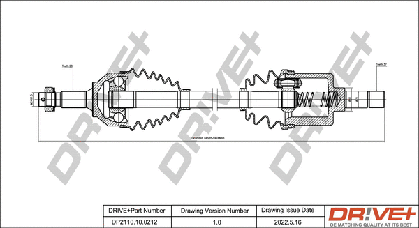 Arbre de transmission Dr!ve+ DP2110.10.0212