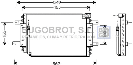 Condenseur, climatisation BUGOBROT 62-SZ5027