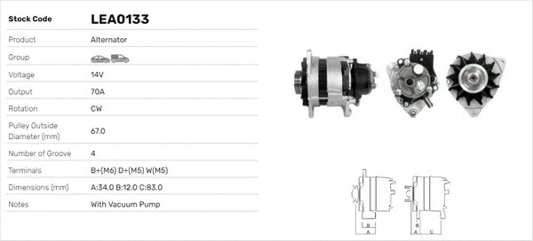 Alternateur LUSA LEA0133