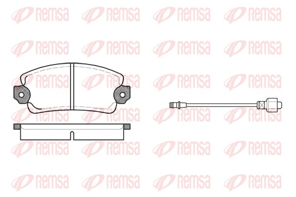 Kit de plaquettes de frein, frein à disque REMSA 0025.12