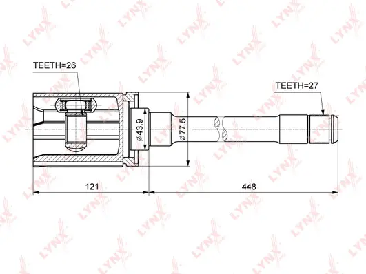 Jeu de joints, arbre de transmission LYNXAUTO CI-1410