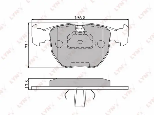 Kit de plaquettes de frein, frein à disque LYNXAUTO BD-1401