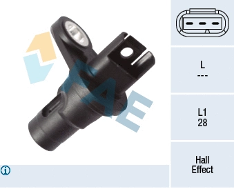 Capteur d'angle, vilebrequin FAE 79445