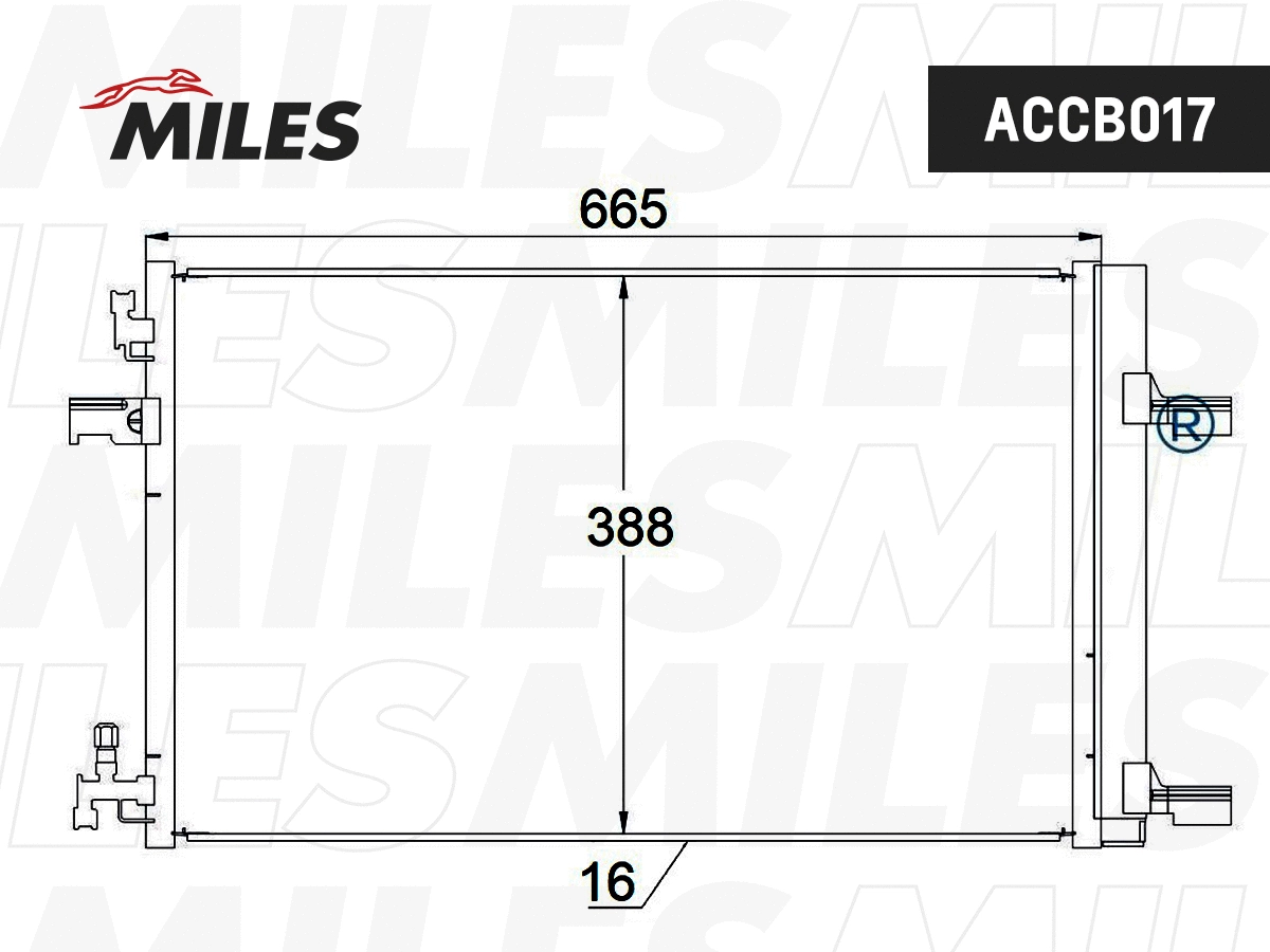 Condenseur, climatisation MILES ACCB017