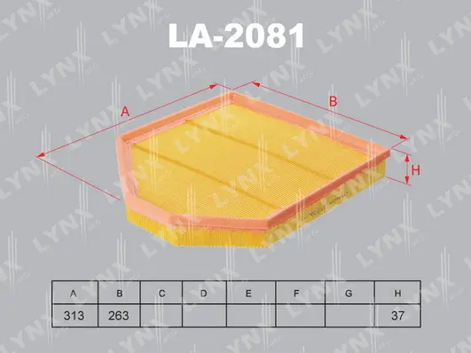 Filtre à air LYNXAUTO LA-2081