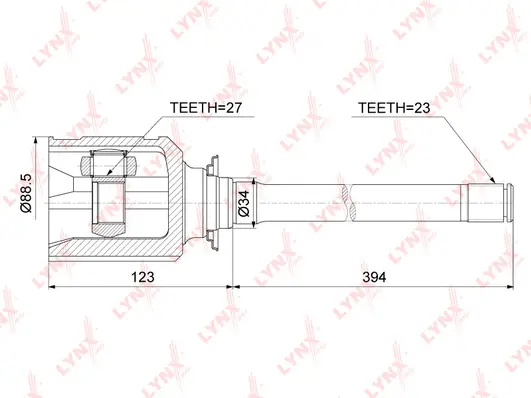 Jeu de joints, arbre de transmission LYNXAUTO CI-3729