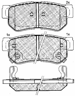 Kit de plaquettes de frein, frein à disque BSF 10919